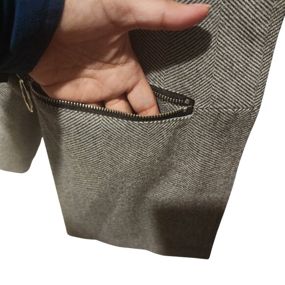 Made with Love Blazer Women's Gray Lined Soft Light Wool Feel Size Large - Picture 6 of 6